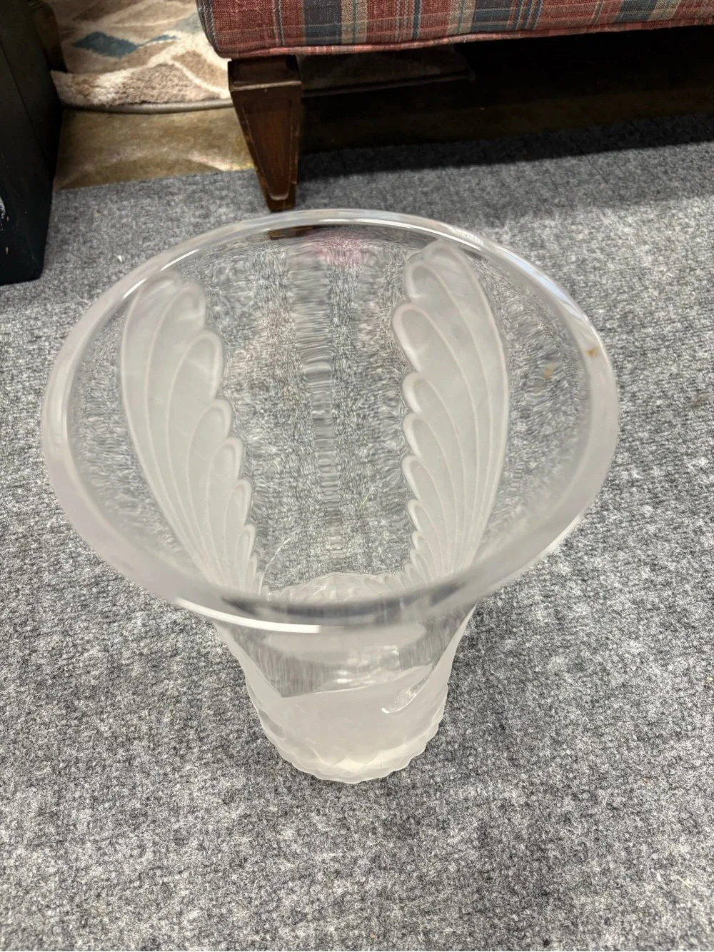 Crystal Ministries 50th Anniversary Frosted Vase with Eagle